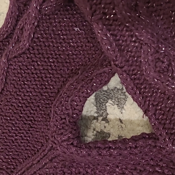 Northcrest sweater purple with gold fleck size small - Picture 3 of 4